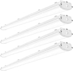 AntLux 8FT LED Vapor Tight Light, 100W 9000LM, 8 Foot LED Vapor Proof Light Fixture Outdoor Shop Lights, IP67 Waterproof LED Lights for Parking Garage Carport Car Wash, Freezer Light, Plug in, 4 Pack