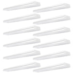 AntLux 4FT LED Wraparound, LED Garage Lights 4 Foot, 4400lm, 4000K Neutral White, Low Profile Linear Flush Mount office Ceiling Shop LED Wrap Light, 128W Fluorescent Light Fixture Replacement, 12 Pack