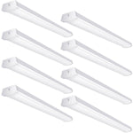 AntLux 4FT LED Wraparound Light Linkable Shop Lights for Garage, 40W 4400 Lumens, 4000K, 4 foot Integrated Wrap Around Linear Puff Office Ceiling Lighting Fixture, Fluorescent Tube Replacement, 8 Pack