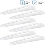 AntLux 60W LED Wraparound Office Light 4FT, 7200 Lumens, 4000K, 4 Foot Flush Mount LED Shop Lights, Wrap Around Ceiling Lighting Fixtures for Garage Workshop, Fluorescent Tube Replacement, 6 Pack
