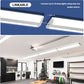 ANTLUX 8 Pack 4FT LED Wraparound Light, Ultra Slim 50W Shop Lights for Garage, No Glare, 5600LM, 4000K, Compact Flush Mount Office Ceiling Fixtures for Kitchen Workshop, Fluorescent Tube Replacement