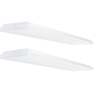 AntLux 4FT LED Flush Mount Ceiling Light, Prismatic Lens, 11 inch, 72W 8600 Lumens, 4000K, 2 Pack
