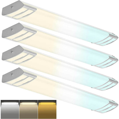 AntLux 4FT Dimmable LED Lights, 3000K/4000K/5000K Selectable, 30W/40W/50W Dimmable, for Kitchen, Laundry, Office, 4 Pack