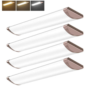 AntLux 4FT LED Ceiling Light Fixtures 50W 5500lm, 3000K/4000K/5000K 3 Color Temperature Dimmable, 4 Pack
