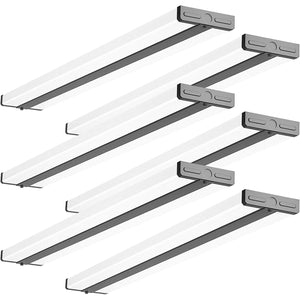 AntLux 4FT LED Flush Mount Light Fixture, 50W, 5500 Lumens, 4000K, Ultra-Thin, linkable, 6 Pack