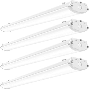 AntLux LED Vapor Tight Light Fixture, 4FT, 50W 5000 Lumens (120W Eq.), 5000K, IP66 Waterproof, Plug & Play, US Plug, 4 Pack