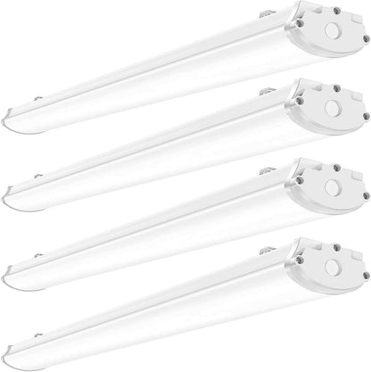 AntLux LED Vapor Tight Light Fixture, 4FT, 50W 5000 Lumens (120W Eq.), 5000K, IP66 Waterproof, Plug & Play, US Plug, 4 Pack