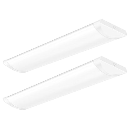 AntLux 4FT LED Wraparound Puff Lights, 50W/5500LM, 3000K/4000K/5000K 3 Color Temperature Dimmable, White, 2 Pack