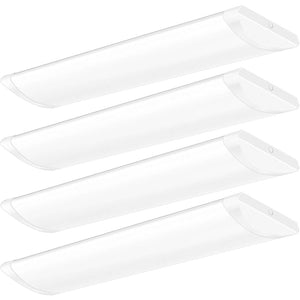 AntLux 4FT LED Wraparound Puff Lights, 50W/5500LM, 3000K/4000K/5000K 3 Color Temperature Dimmable, White, 4 Pack