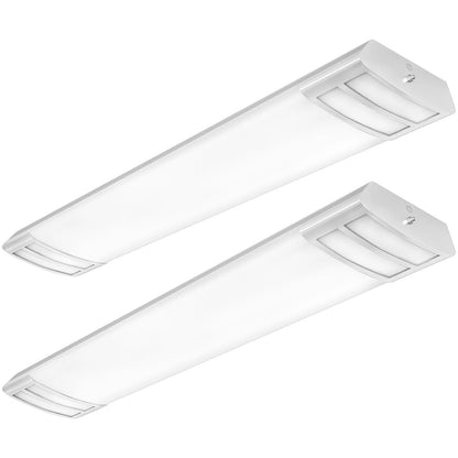 AntLux 4FT LED Light Fixture 50W 5600lm LED Linear Flush Mount Light, 4000K Nature White Light 4 Foot LED Kitchen Ceiling Light Fixtures, 2 Pack