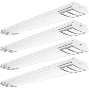 AntLux 4FT LED Light Fixture 50W 5600lm LED Linear Flush Mount Light, 4000K Nature White Light 4 Foot LED Kitchen Ceiling Light Fixtures, 4 Pack