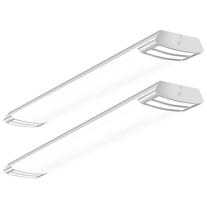 AntLux 4FT LED Wraparound Light Fixture, 40W 4500LM, 4000K Neutral White, Flush Mount, Linkable, ETL Certified, 2 Pack