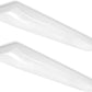 AntLux 4FT LED Flush Mount Puff Light, 60W, 6600 Lumens, 4000K, Milky White Lens, No Glare, with ETL Certified