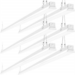 AntLux 8FT Linear LED Light Fixture, 110W 12200 Lumens 5000K/6000K, 120° Beam Angle, Linkable, Suspended/Recessed Mounted