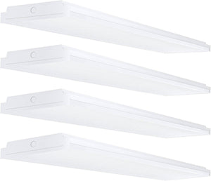 72W LED Office Ceiling Light, 4FT LED Wraparound Light, 8600 Lumens, 5000K, 4 Pack
