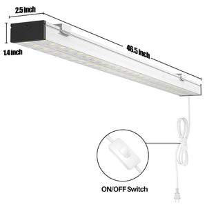 AntLux 4 Foot Linkable LED Shop Lights, 72W 8000LM Super Bright LED Shop Light, 5000K, Play and Plug - 8 Pack
