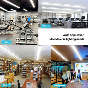 AntLux 4 Pack 8 Foot LED Lights, 110W 12500LM, 8FT LED Shop Lights, Commercial Grade Flush Mount Ultra Slim LED Wraparound for Garage Office Warehouse