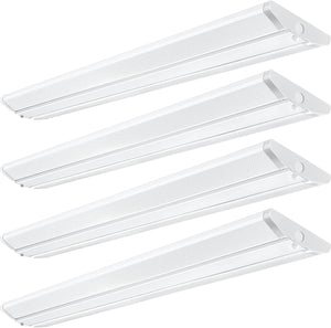 4FT Ultra Slim LED Wraparound Lights, 50W, 5600LM, 5000K, No Glare, Ceiling Lights for Shop, Garage, Kitchen, 4 Pack