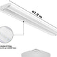 4FT Ultra Slim LED Wraparound Dimmable Light Fixtures, 30W/40W/50W, 3000K/4000K/5000K Dimmable, 4 Pack