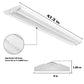 AntLux 4FT LED Wraparound Light Fixture, 4'' Width, Ultra Slim, 50W 5500 Lumens 4000K, No Glare, Linkable, 4 Pack