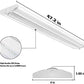 4FT LED Wraparound Light Fixtures, 50W, 5500 Lumens, 4000K/5000K, LED Ceiling Lights for Shop, Garage, Workshop