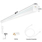 4 Pack AntLux 110W 8FT LED Shop Lights, Linkable 8 Foot Strip Light [6-lamp T8 Fluorescent Equiv.], 12000LM, 5000K, Compact 96” LED Ceiling Lights for Warehouse, Garage, Plug and Play
