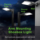 AntLux 420W LED Parking Lot Lighting, 48000LM (150LM/W) 5000K, Waterproof LED Shoebox Light with Adjustable Arm Mount - 2 Pack