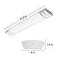 4FT LED Flush Mount Puff Lights, 50W 5600LM Linear Light, 4000K/5000K