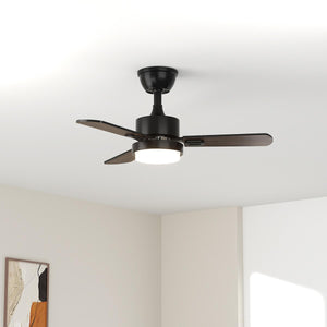 32'' LED Ceiling Fan Light, 30W, 220 - 2200 Lumen, 3000/4000/6500K Dimmable, with Remote Control, Timer Function, 1-6 Speed Adjustable