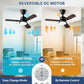 32'' LED Ceiling Fan Light, 30W, 220 - 2200 Lumen, 3000/4000/6500K Dimmable, with Remote Control, Timer Function, 1-6 Speed Adjustable