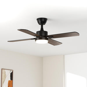 42'' LED Ceiling Fan Light, 30W, 220 - 2200 Lumen, 3000/4000/6500K Dimmable, with Remote Control, Timer Function, 1-6 Speed Adjustable
