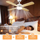 42'' LED Ceiling Fan Light, 30W, 220 - 2200 Lumen, 3000/4000/6500K Dimmable, with Remote Control, Timer Function, 1-6 Speed Adjustable