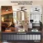 42'' LED Ceiling Fan Light, 30W, 220 - 2200 Lumen, 3000/4000/6500K Dimmable, with Remote Control, Timer Function, 1-6 Speed Adjustable