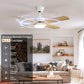 42'' LED Ceiling Fan Light, 30W, 220 - 2200 Lumen, 3000/4000/6500K Dimmable, with Remote Control, Timer Function, 1-6 Speed Adjustable