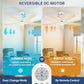 52'' 5 Blade LED Ceiling Fan Light, 30W, 220 - 2200 Lumen, 3000/4000/6500K Dimmable, with Remote Control, Timer Function, 1-6 Speed Adjustable