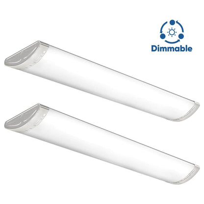 AntLux 4FT Dimmable LED Ceiling Light Fixtures(No Dimmers Required), 50W, 5500 Lumens, 4000K Neutral White, Dimmable, 2 Pack