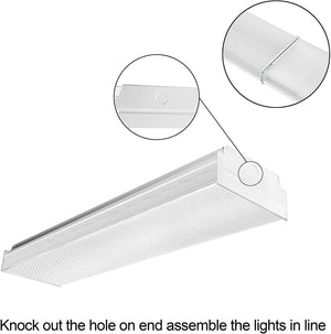 AntLux 2FT LED Shop Light, 20W, 2400LM, 4000K Neutral White, for Kitchen, Laundry, Workshop, Closet, 4 Pack