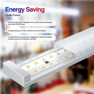 AntLux 4FT LED Shop Garage Lights, 40W/4400LM, 4000K Neutral White, 48 Inch LED Room Lights, Hanging or Surface Mount, Plug and Play, 4 Pack
