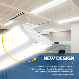 AntLux 4FT LED Wraparound Light Fixture, Ultra Slim, 4'' Width, 50W 5500 Lumens 4000K, No Glare, Linkable, 8 Pack