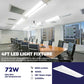 AntLux 4FT Flush Mount LED Ceiling Light, Ultra Slim, 72W 8000 Lumens 4000K, No Glare, Linkable