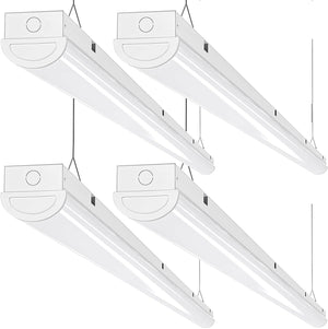 AntLux 8FT LED Shop Lights 110W LED Linear Strip Lights, 12000 Lumens, 5000K, 8 Foot LED Garage Lights, Surface Mount and Hanging Ceiling Lighting Fixture, Fluorescent Tube Replacement, 4 Pack