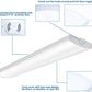 AntLux Commercial LED Wraparound Light Fixture, 4FT, 72W 8500 Lumens 4000K, 4 Pack