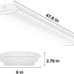 AntLux 4FT LED Wraparound Light, Flush Mount, Linkable, 50W 5600 Lumens, 4000K Neutral White Light, 4 Pack