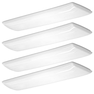 AntLux 4FT LED Flush Mount Puff Lights 60 Watt, 6600 Lumens, 4000K Neutral White, 4 Foot Integrated Low Profile Flush Mount Linear LED Cloud Ceiling Light Fixture for Kitchen, Laundry, 4 Pack