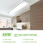 AntLux 4FT LED Wraparound Light Fixture, 40W 4500LM, 4000K Neutral White, Flush Mount, Linkable, ETL Certified