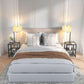 AntLux Floor Lamp with Table - With Power Outlet & USB Port, for Living Room, Bedroom, Gray, 2 Pack