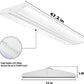 AntLux 4FT Flush Mount LED Ceiling Light, Ultra Slim, 72W 8000 Lumens 4000K, No Glare, Linkable