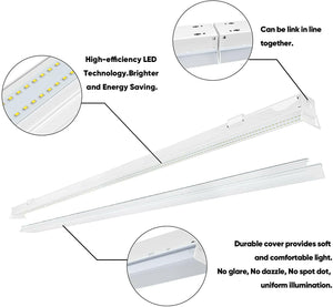 AntLux 8FT LED Shop Light, 1-10V Dimmable, 110W 12000 Lumens, 5000K, for Warehouse, Garage, 2 Pack