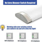 AntLux 4FT Dimmable LED Ceiling Light Fixtures(No Dimmers Required), 50W, 5500 Lumens, 4000K Neutral White, Dimmable
