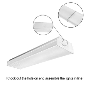 AntLux 4ft LED Garage Shop Lights, 50W, 5500 Lumens, 4000K Neutral White, 128W Fluorescent Equivalent, 8 Pack